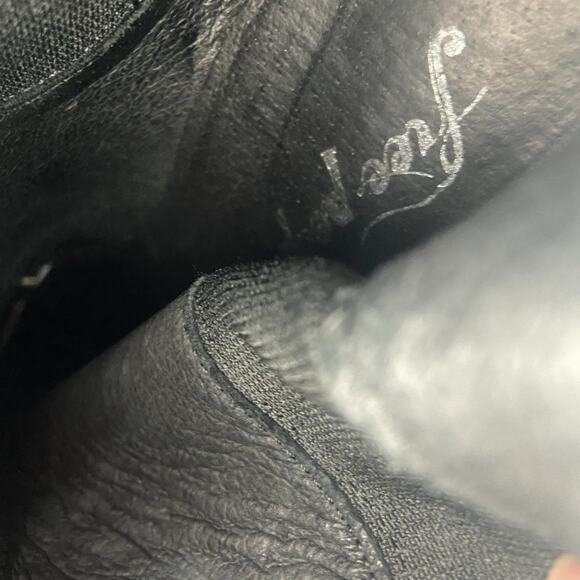 Free People Callow Black Leather Distressed Boot 36 - Picture 4 of 7